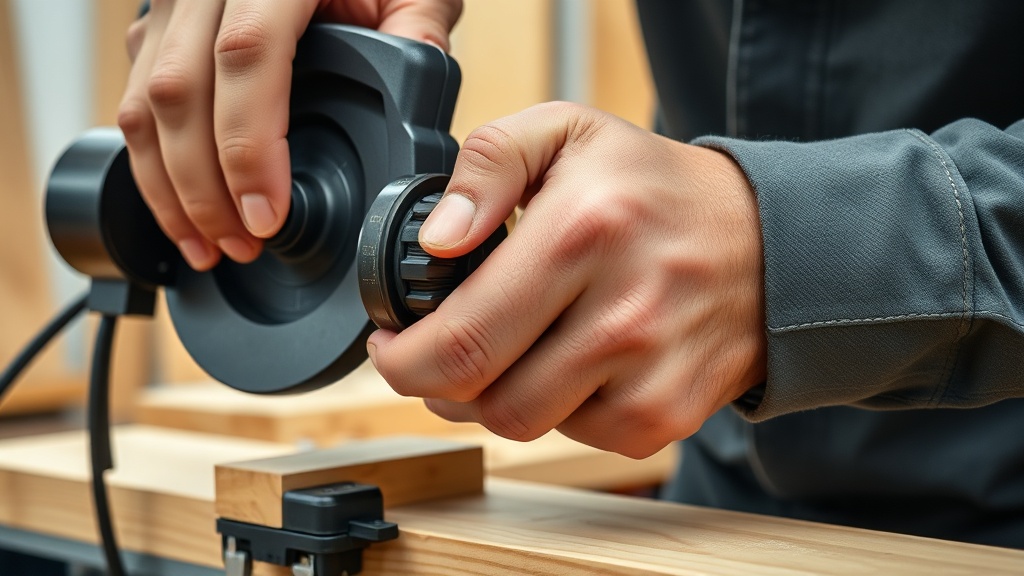 목재와 철재 등 다양한 모재에 알맞은 클러치 단수를 설정하여 안전하게 작업하는 과정